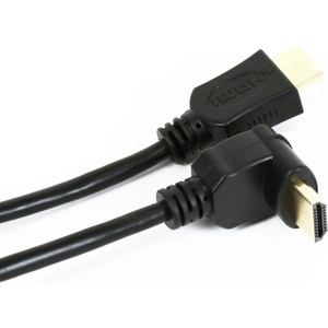 Platinet HDMI кабел за мобилни устройства (1.5 метра) - Omega HDMI Cable v1.4 Gold Angular (черен) (OCHK14)