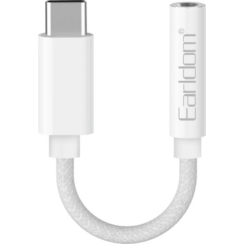 Earldom Преходник Earldom ET-OT69 Type-C към 3.5mm F, 0.12m, Бял - 40367 (40367)