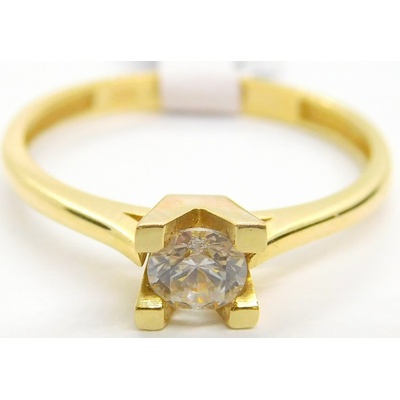 Klenoty Budín Dámský zásnubní zlatý prsten se zirkonem HK1111