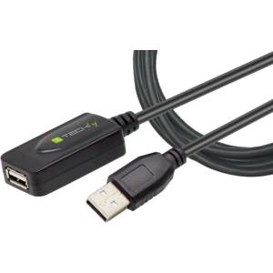 TECHLY IUSB-REP220TY3 USB 2.0 Активен удължителен кабел USB-A мъжки към USB-A женски 20м (IUSB-REP220TY3)