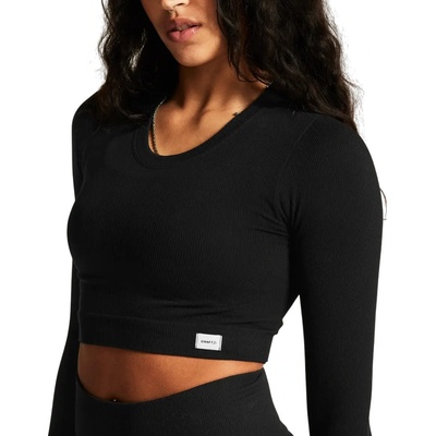 Craft Tričko s dlhým rukávom Collective Rib Cropped T Shirt Women 1916014 999000