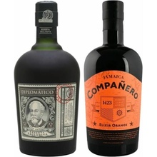 Diplomático Reserva Exclusiva 12y 40% 0,7 l a Compañero Elixir Orange 40% 0,7 l (set)