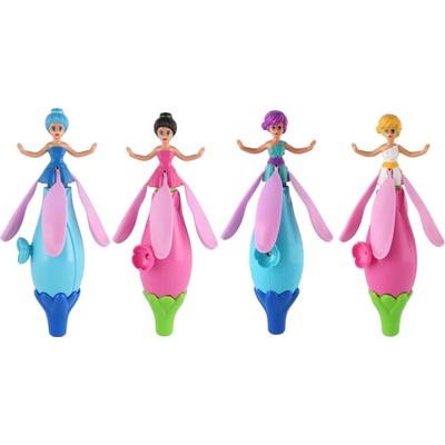 Teddies Vystřelovací víla plast 17cm modrá modré vlasy