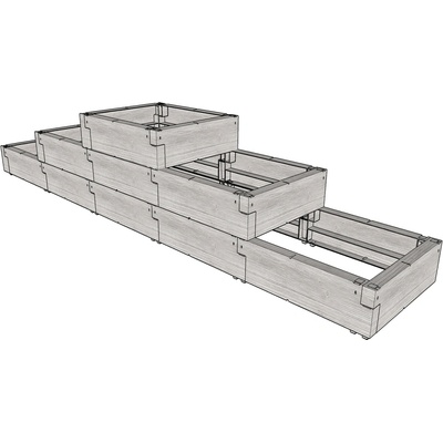 LANIT PLAST, vyvýšený záhon JUWEL TIMBER ERGOLINE StepOne 20479 LG3130
