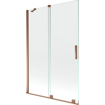 Mexen Velar двукрилен раздвижен душ параван 120 x 150 см, прозрачен, розово злато - 896-120-000-01-60 (896-120-000-01-60)