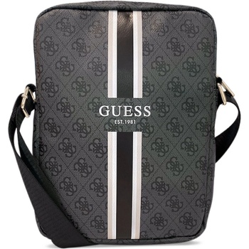 GUESS Чанта GUESS PU 4G Printed Stripes за телефони и таблети до 10 инча, Черен (GUTB10P4RPSK)