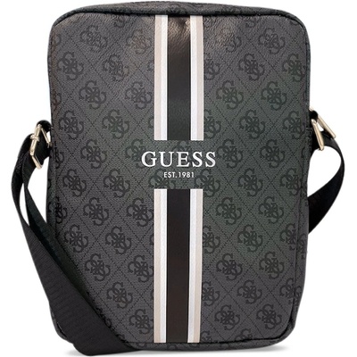 GUESS Чанта GUESS PU 4G Printed Stripes за телефони и таблети до 10 инча, Черен (GUTB10P4RPSK)