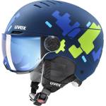 uvex Детска ски каска Uvex Kid's Rocket Visor Ski helmet - Blue Puzzle Matt - размер 51-55 cm (418-0715-0411)