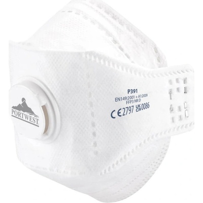Portwest Respirátor EAGLE Dolomite P391 FFP3 s ventilkem, skládací POR-P391WHR Bílá