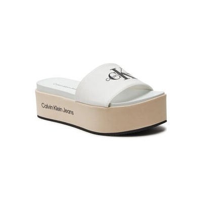 Calvin Klein Jeans Чехли Flatform Sandal Met YW0YW01036 Екрю (Flatform Sandal Met YW0YW01036)