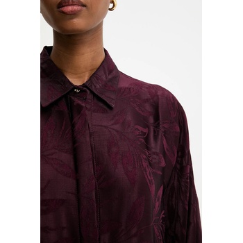 ANSWEAR Риза Answear. LAB дамска в бордо със свободна кройка с класическа яка (34651.tok)