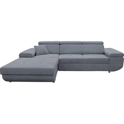 Filex Разтегателен ляв ъглов диван castelo с ракла, l-образен, тъмно сив (ff0035)
