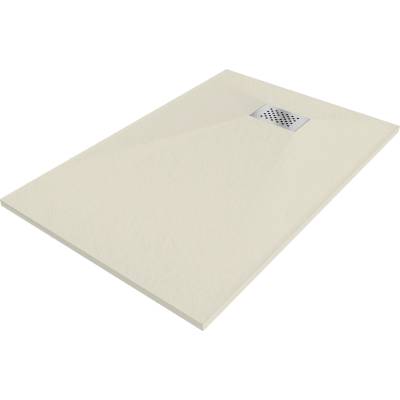 Mexen Hugo правоъгълно душово корито SMC 120 x 90 cm, бежово, капак инокс - 42699012-X (42699012-X)