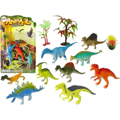 mamido Sada farebných figúrok dinosaurov 9 ks