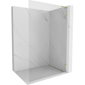 Mexen Lunar L душ панел стена Walk-in дясна 70 x 200 см, прозрачен 8 мм, златна - 830L-070-000-50-00-P (830L-070-000-50-00-P)