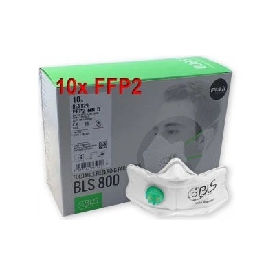 BLS FlickIt 829 FFP2 NR D proti prachům kouřům aerosolům 10 ks