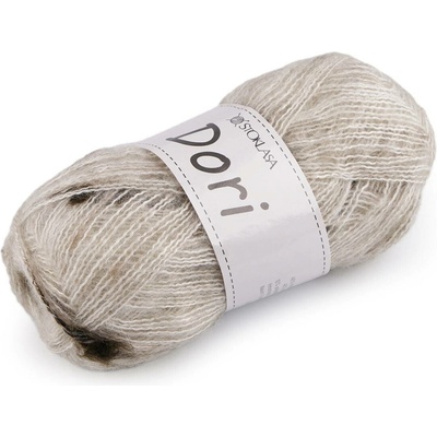Pletací mohérová příze s nopky Dori 100 g Varianta: 6 (F006) šedobéžová, Balení: 1 ks 57863/147367/267087