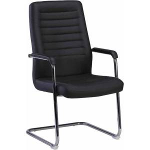 RFG Посетителски стол RFG Sit M (B-79/BLACK/1PC), до 120кг, еко кожа, черен (B-79/BLACK/1PC)