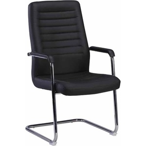 RFG Посетителски стол RFG Sit M (B-79/BLACK/1PC), до 120кг, еко кожа, черен (B-79/BLACK/1PC)