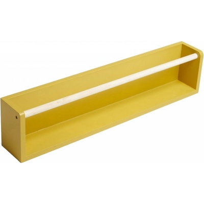 LA FACTORY Dětská police na knihy THE KING OF THE JUNGLE, 55x8x12 cm, žlutá