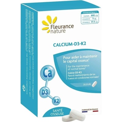 Fleurance Nature Калций, d3 и k2 - 60 таблетки
