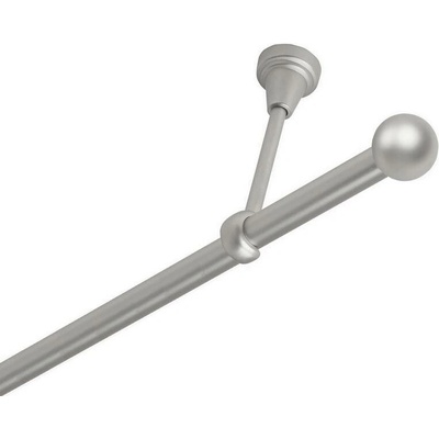 OK-GarnýžeCZ Garnýž kovová jednořadá 16mm Koule satina 160 cm do stropu / na tunýlek - bez kroužků