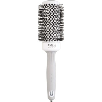 Olivia Garden Expert Blowout Shine Round Brush White & Grey 45 mm