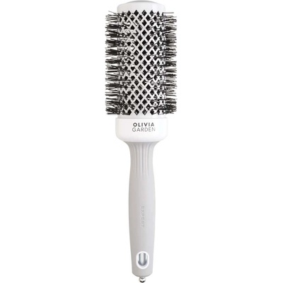 Olivia Garden Expert Blowout Shine Round Brush White & Grey 45 mm