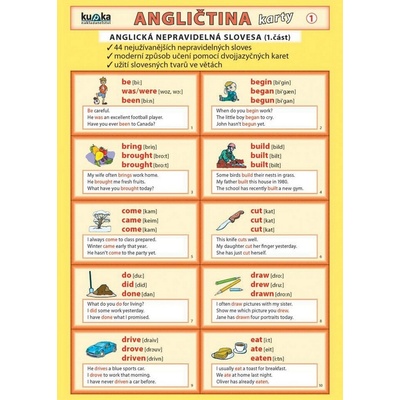 Angličtina karty 1 nepravidelná slovesa