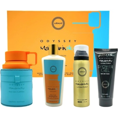 Armaf Odyssey Mandarin Sky Подаръчен комплект за мъже Размер EdP 100 ml + спрей за тяло 50 ml + душгел 100 ml + шампоан 250 ml