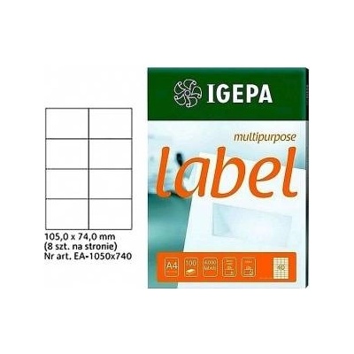 Igepa Group Mondi LABELS A4 IGEPA 105 X 74.0 MM WHITE (100)