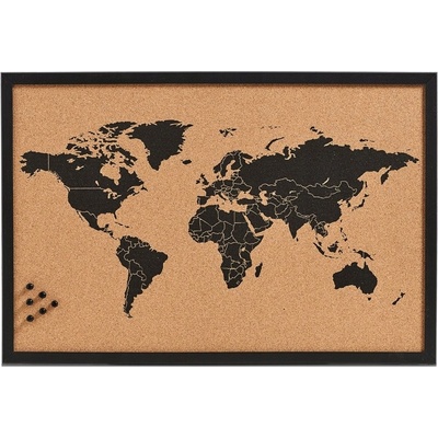 Zeller Korková nástenka mapa sveta 59 x 40 cm