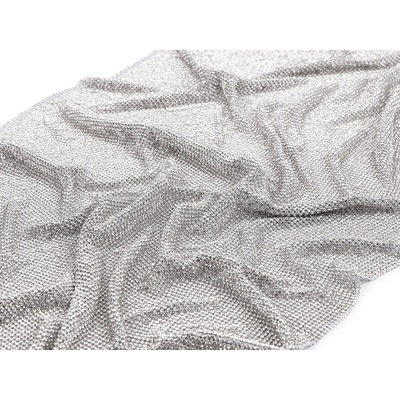Štras v metráži zlatá, stříbrná 39x116 cm, střední, 1 stříbrná