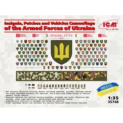 ICM Chevrons of Personnel and Camouflage of Military Vehicles of the Ukrainian Army 1:35