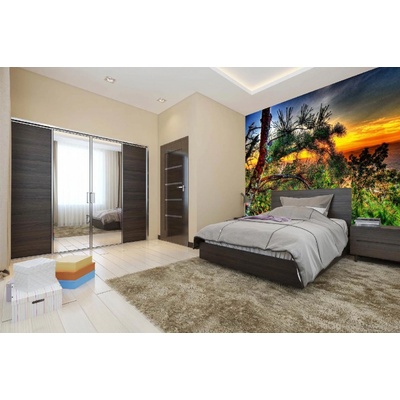 Dimex MA-5-1787 Samolepicí vliesová fototapeta na zeď Borovice a západ slunce rozměry 375 x 250 cm