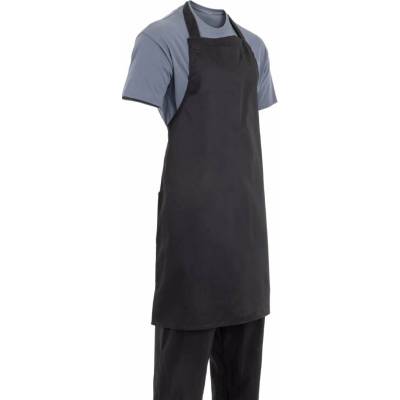Whites Chefs Clothing náprsní zástěra polybavlna černá