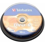 Verbatim DVD-R, 4.7 GB, 16x, AZO покритие, 10 броя в шпиндел, office1_2065200055