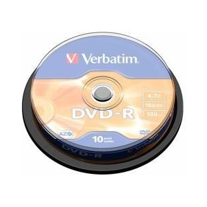 Verbatim DVD-R, 4.7 GB, 16x, AZO покритие, 10 броя в шпиндел, office1_2065200055