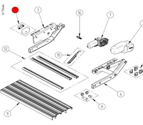Thule Kryt spínača V10