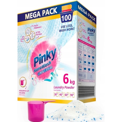 Pinky NanoWash Universal Prací prášek univerzální 100 PD 6 kg