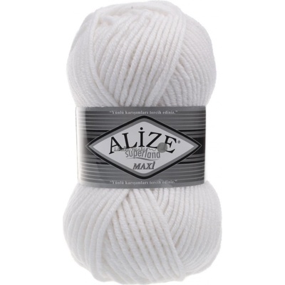 Alize Superlana maxi 55 bílá