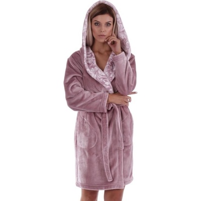 Vestis dámsky župan s kapucňou Flora 4856 mauve mist