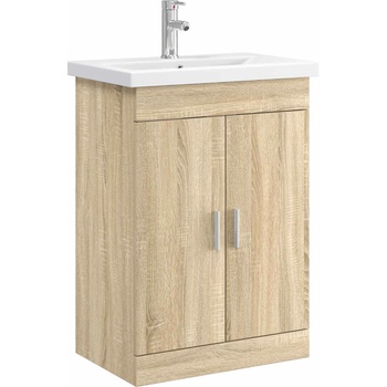 vidaXL Комплект мебели за баня Дъб сонома 61 x 40 x 84, 5 см (3404352)