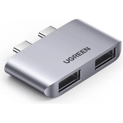 UGREEN Dual USB-C to Dual USB-A Adapter - адаптер за свързване от 2 х USB-C към 2 x USB-A (тъмносив)