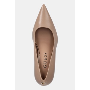Guess Кожени обувки с тънък ток PRINDY (FLFPRN.LEA08.NUDE)