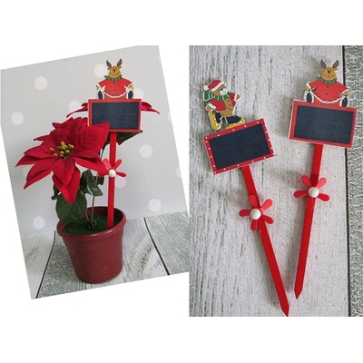 Vianočná tabuľka na nápis na paličke 22cm 28 cm