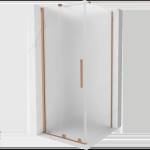 Mexen Velar плъзгаща се душ кабина 100 x 100 см, матирана, полирано мед - 871-100-100-31-65 (871-100-100-31-65)