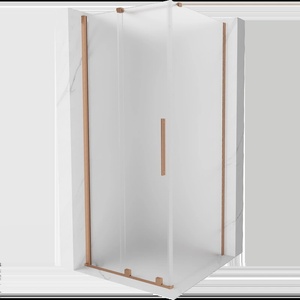 Mexen Velar плъзгаща се душ кабина 100 x 100 см, матирана, полирано мед - 871-100-100-31-65 (871-100-100-31-65)