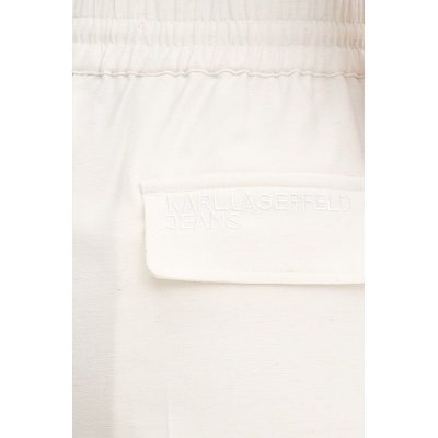 Karl Lagerfeld Jeans Къс панталон с лен Karl Lagerfeld Jeans (B2W10057)