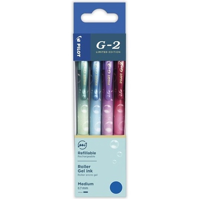 Pilot Bubble G2 2025 4 бр. /пак 0, 7 мм ролкова топка със синьо мастило 449065 (449065)
